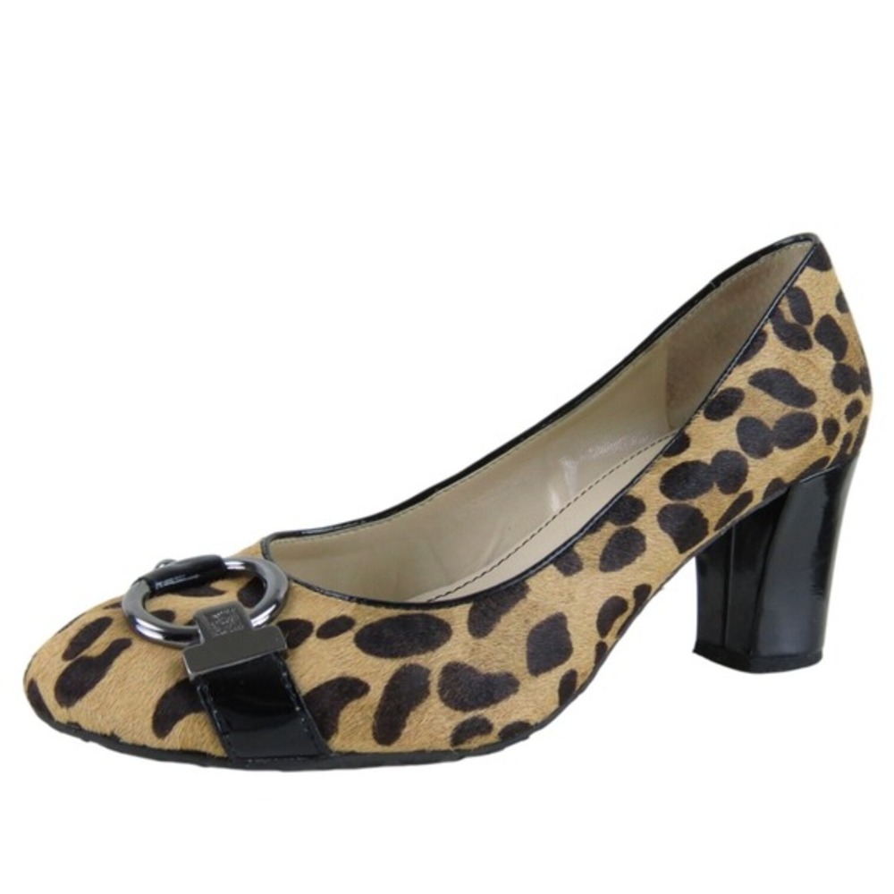 Anne‎ Klein Women's Leopard Pump Brown Leather Pump 7 Medium Gently Used 2025